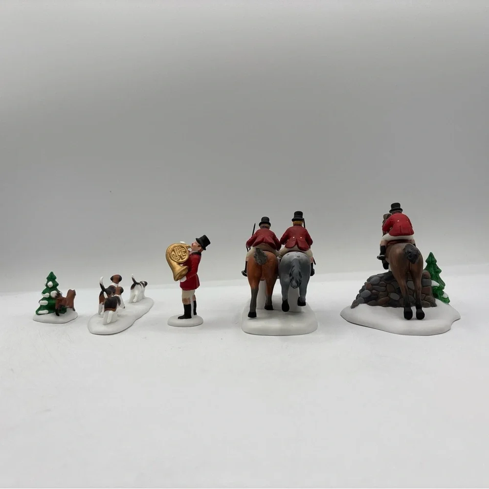 Department 56 1995 Vintage Heritage Village Collection Tallyho!‎ Set Of 5 59391